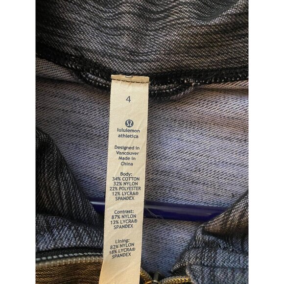 LULULEMON Devine Zip Strech Jacket Womens size 4 Black - Picture 5 of 6